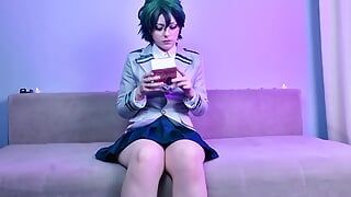 Midoriya Izuku with Awesome Tits and Juicy Pussy Tries Out a New Vibrator and Cums! – Honeyplaybox