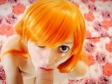 POV of hot cosplay girl sucking dick